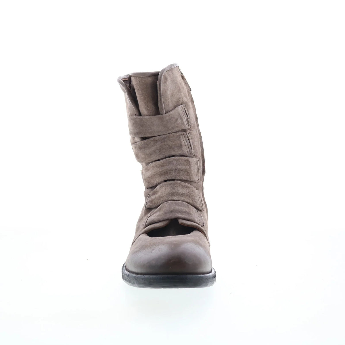 Traver Womens Gray Leather Zipper Casual Dress Boots