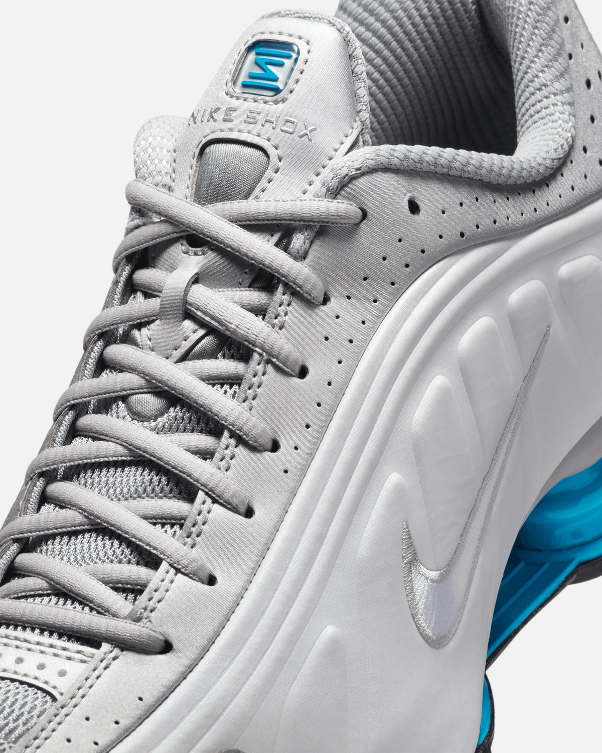 Shox R4 Metallic Silver/Blue