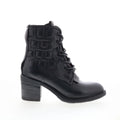 Jalen Womens Black Leather Lace Up Ankle & Booties Boots