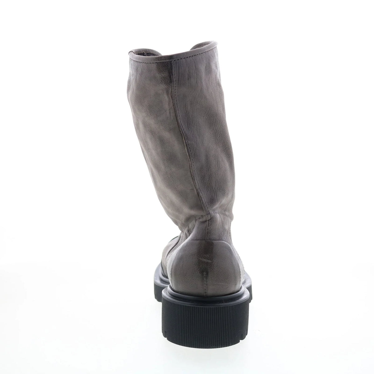 Tobie Womens Gray Leather Zipper Casual Dress Boots