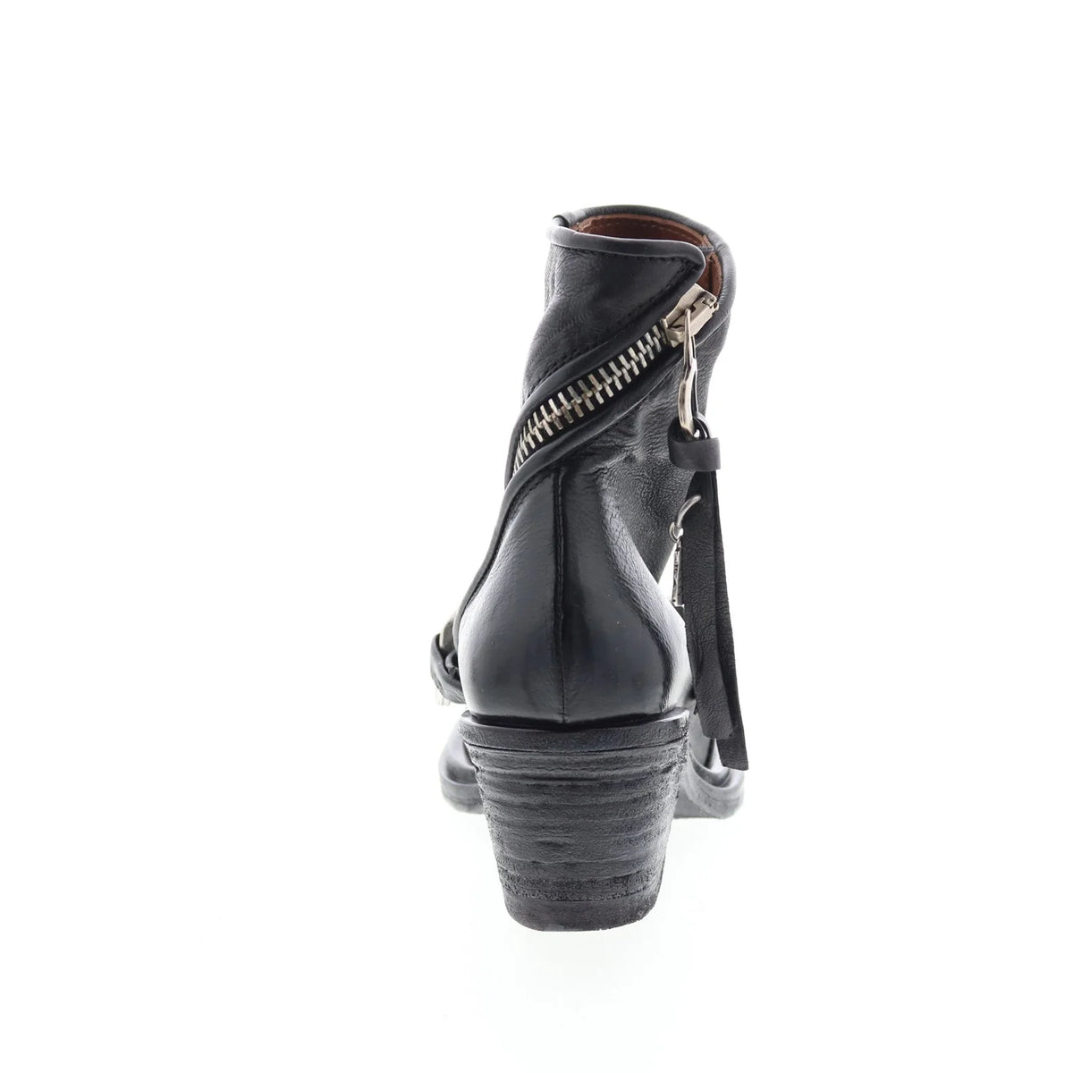 Issla A55204-201 Womens Black Leather Zipper Casual Dress Boots