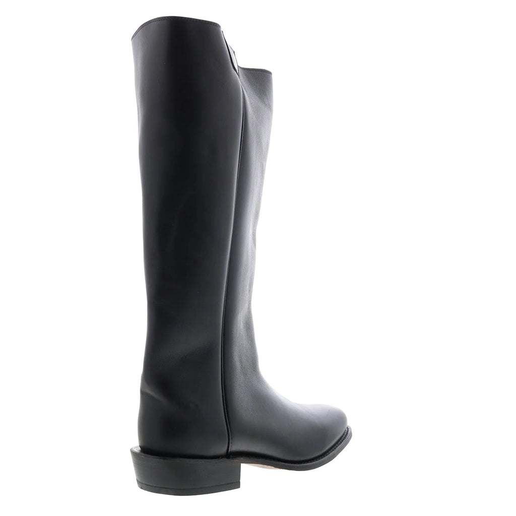 8220 Mens Black Wide Leather Slip On Cowboy Western Boots