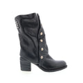 Jensen Womens Black Leather Zipper Ankle & Booties Boots