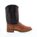 6750 Mens Brown Wide Leather Slip On Cowboy Western Boots