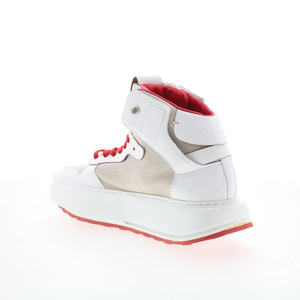 Haldon Womens White Leather Lace Up Lifestyle Sneakers Shoes