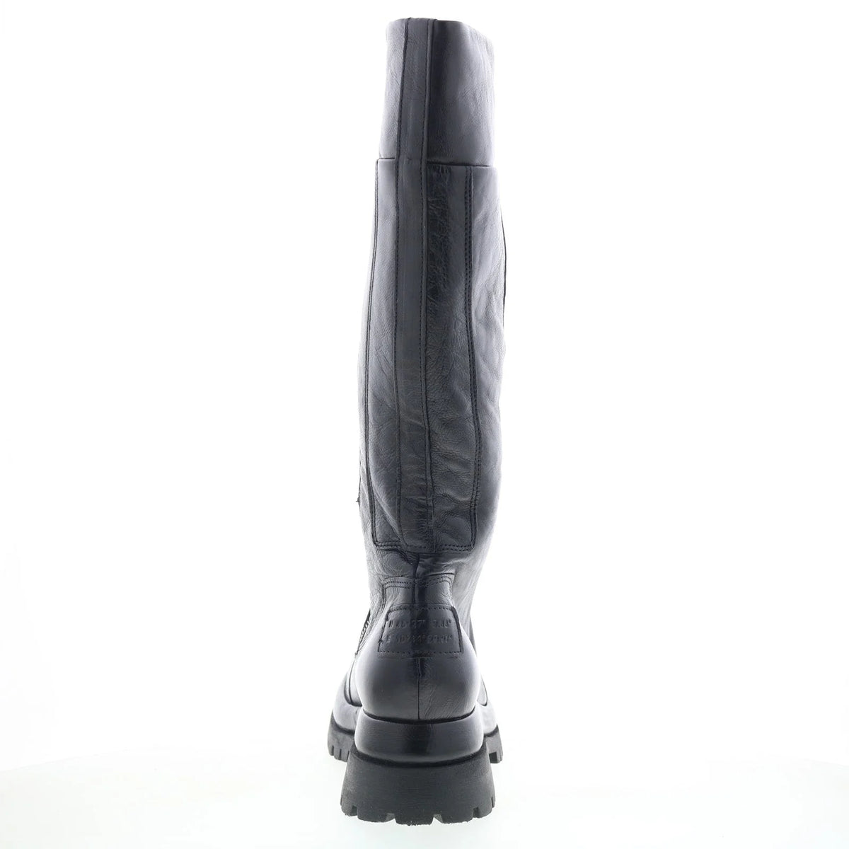Dulcie Womens Black Leather Zipper Knee High Boots