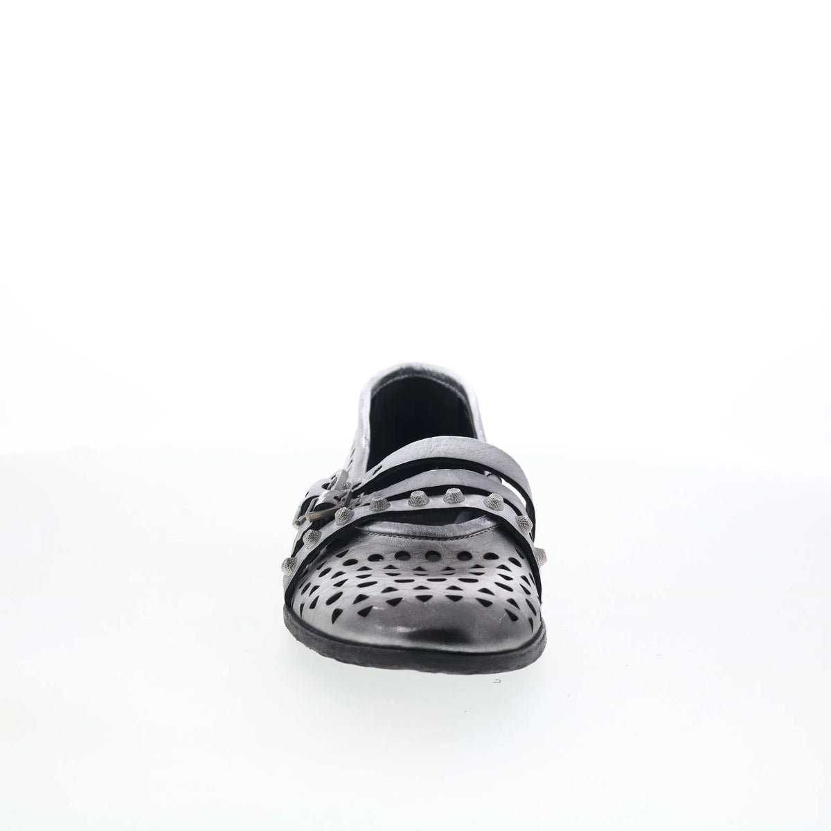 Jett Womens Silver Leather Hook & Loop Loafer Flats Shoes