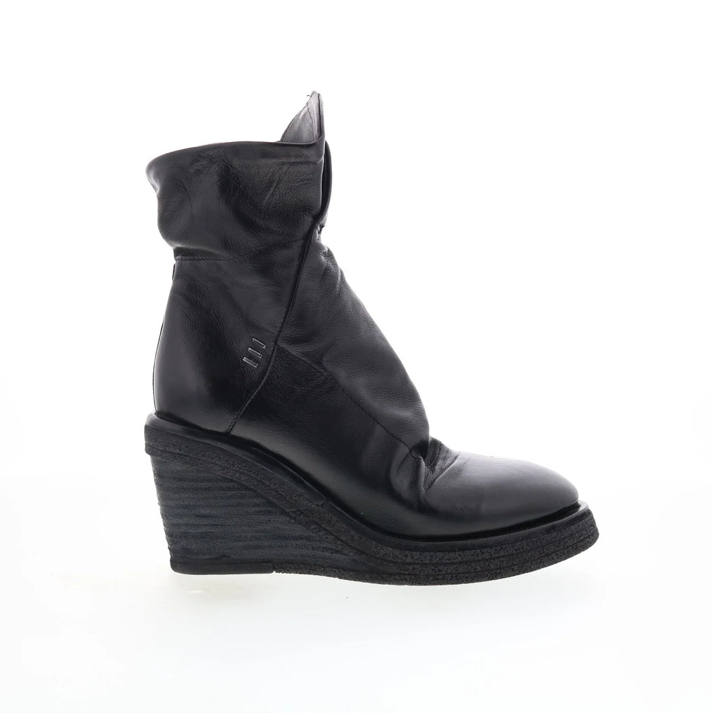 Tremont Womens Black Leather Zipper Casual Dress Boots
