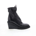 Tremont Womens Black Leather Zipper Casual Dress Boots
