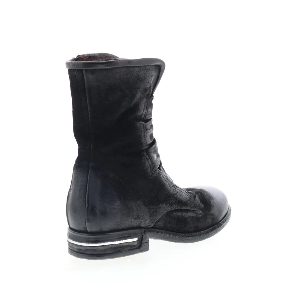 Traver Womens Black Leather Zipper Casual Dress Boots