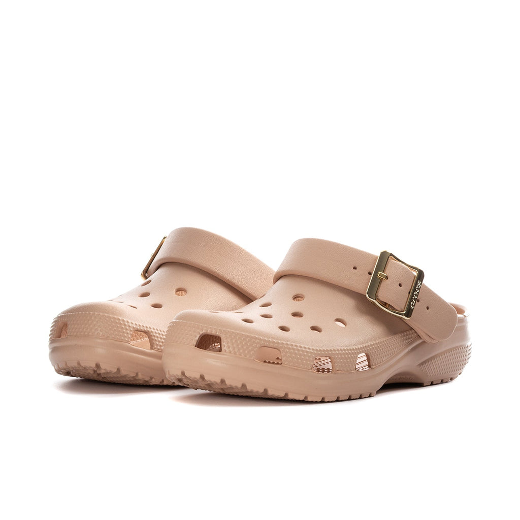 Classic Metallic Buckle Clog - Womens