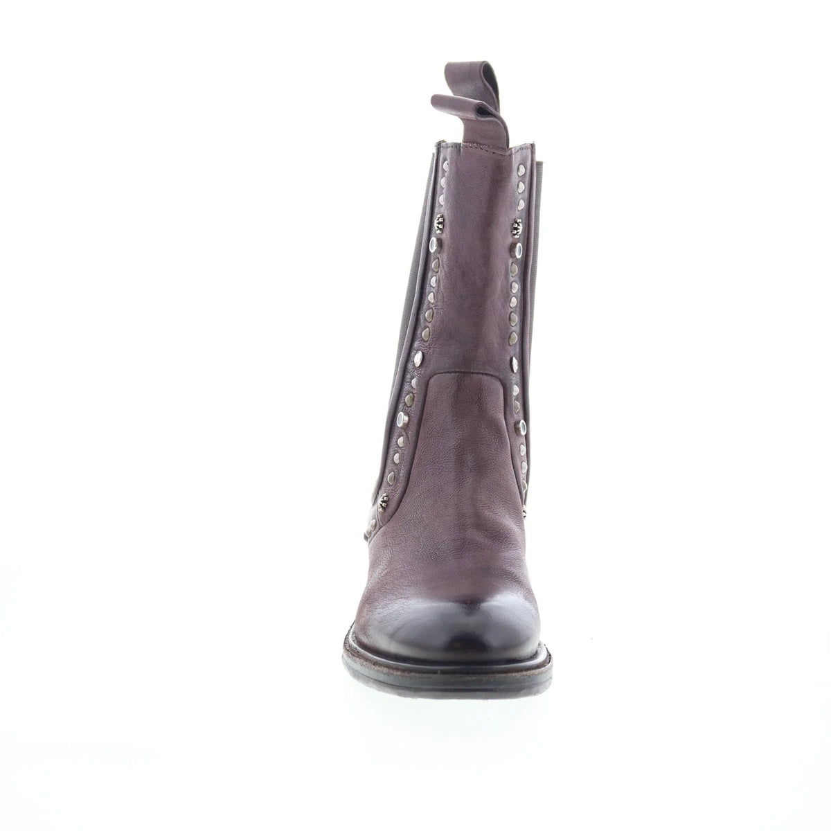 Faris Womens Brown Leather Slip On Casual Dress Boots