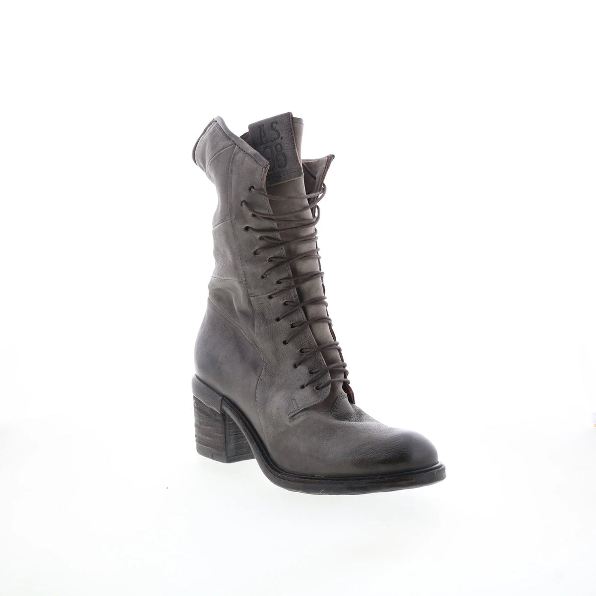 Jasper Womens Gray Leather Zipper Casual Dress Boots