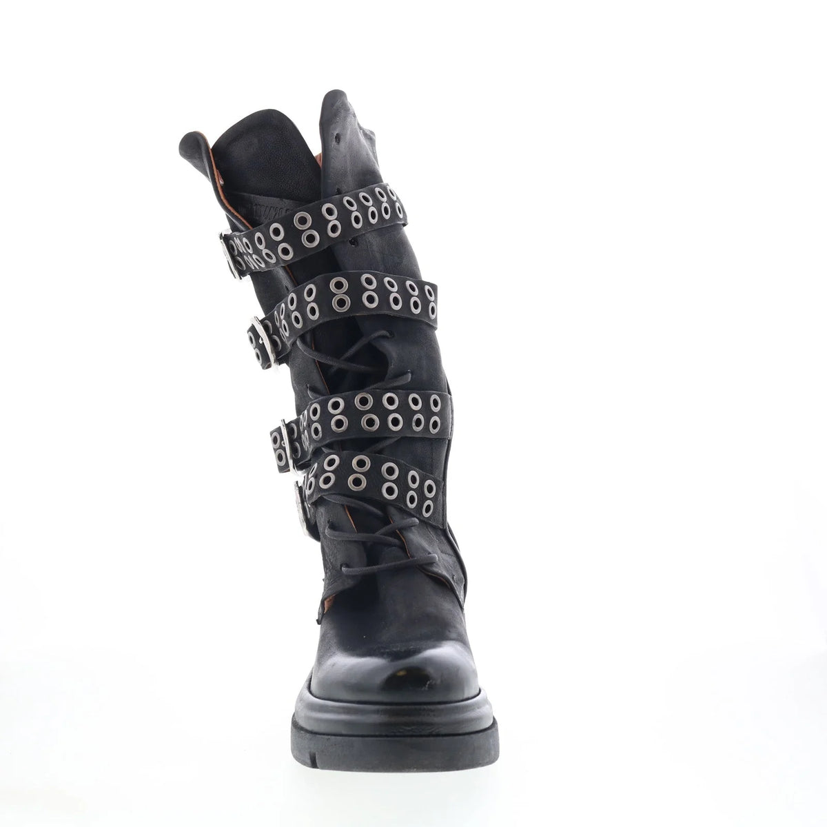 Ellington Womens Black Leather Zipper Casual Dress Boots
