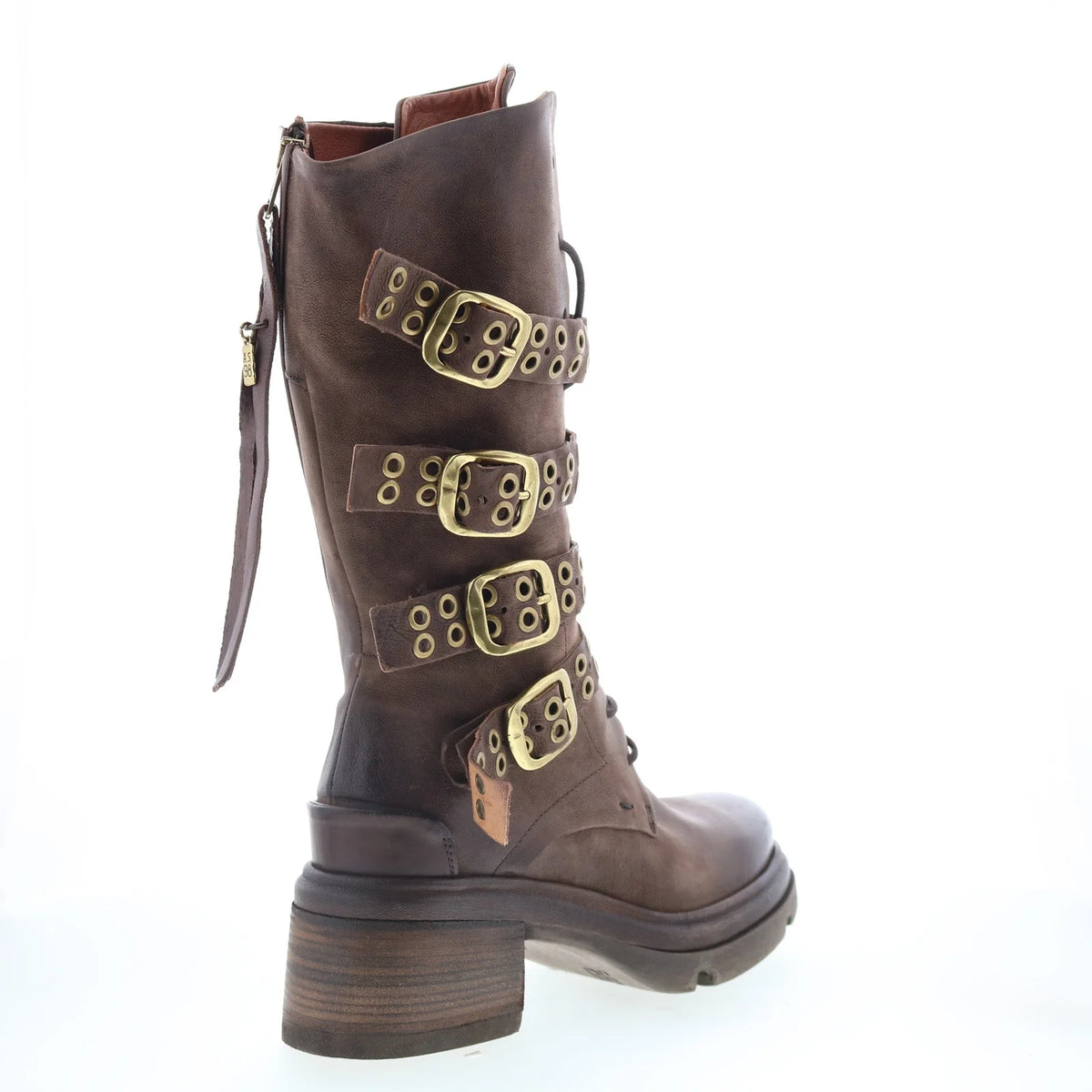 Ellington Womens Brown Leather Zipper Casual Dress Boots