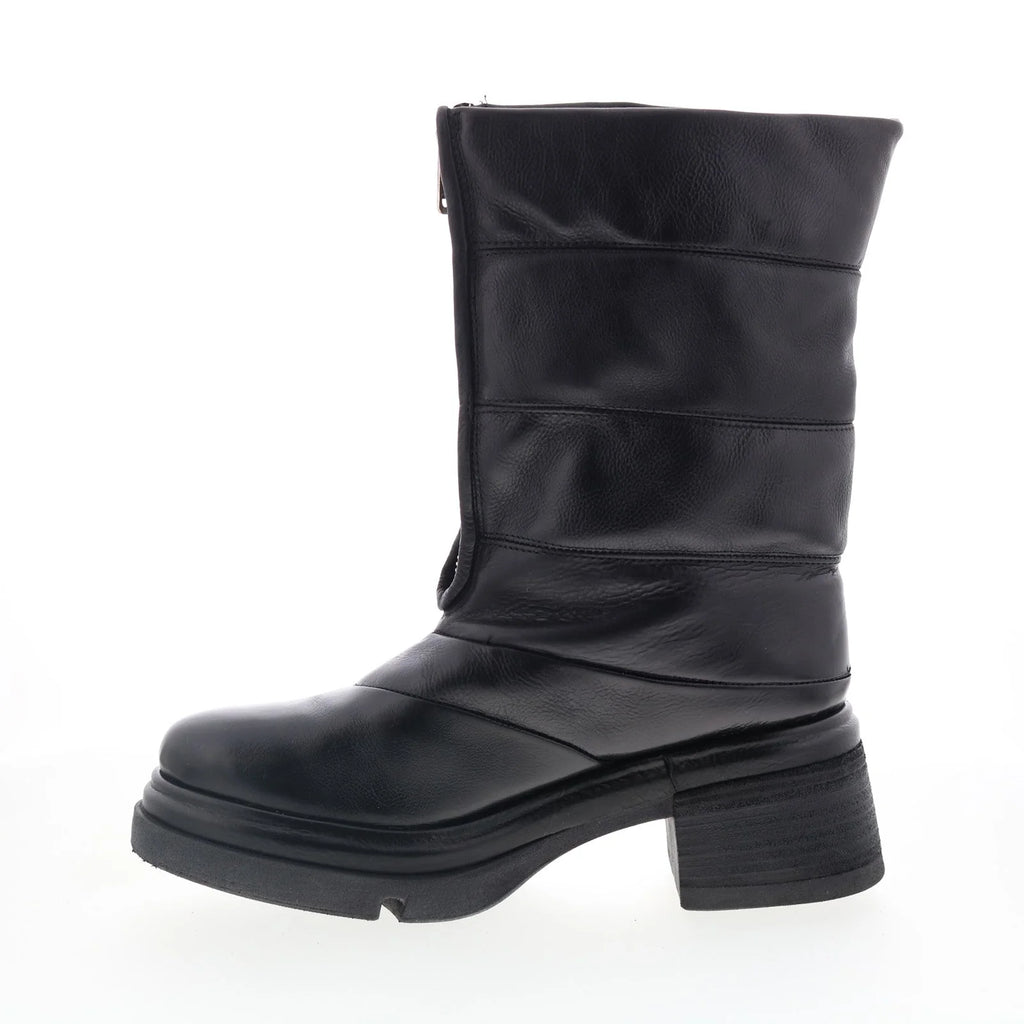 Edwin Womens Black Leather Zipper Casual Dress Boots