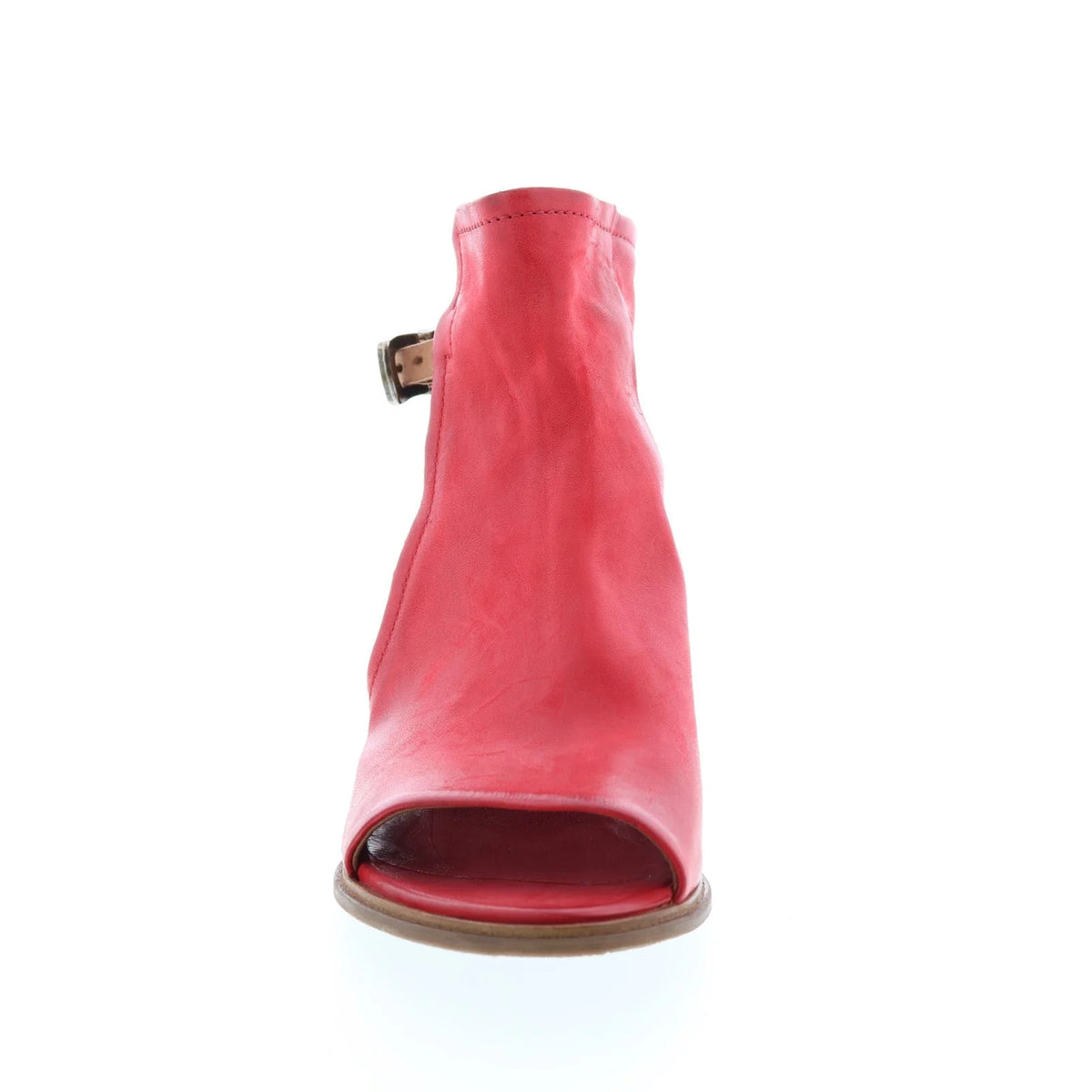 Morgan 672009-301 Womens Red Leather Hook & Loop Heeled Sandals Shoes