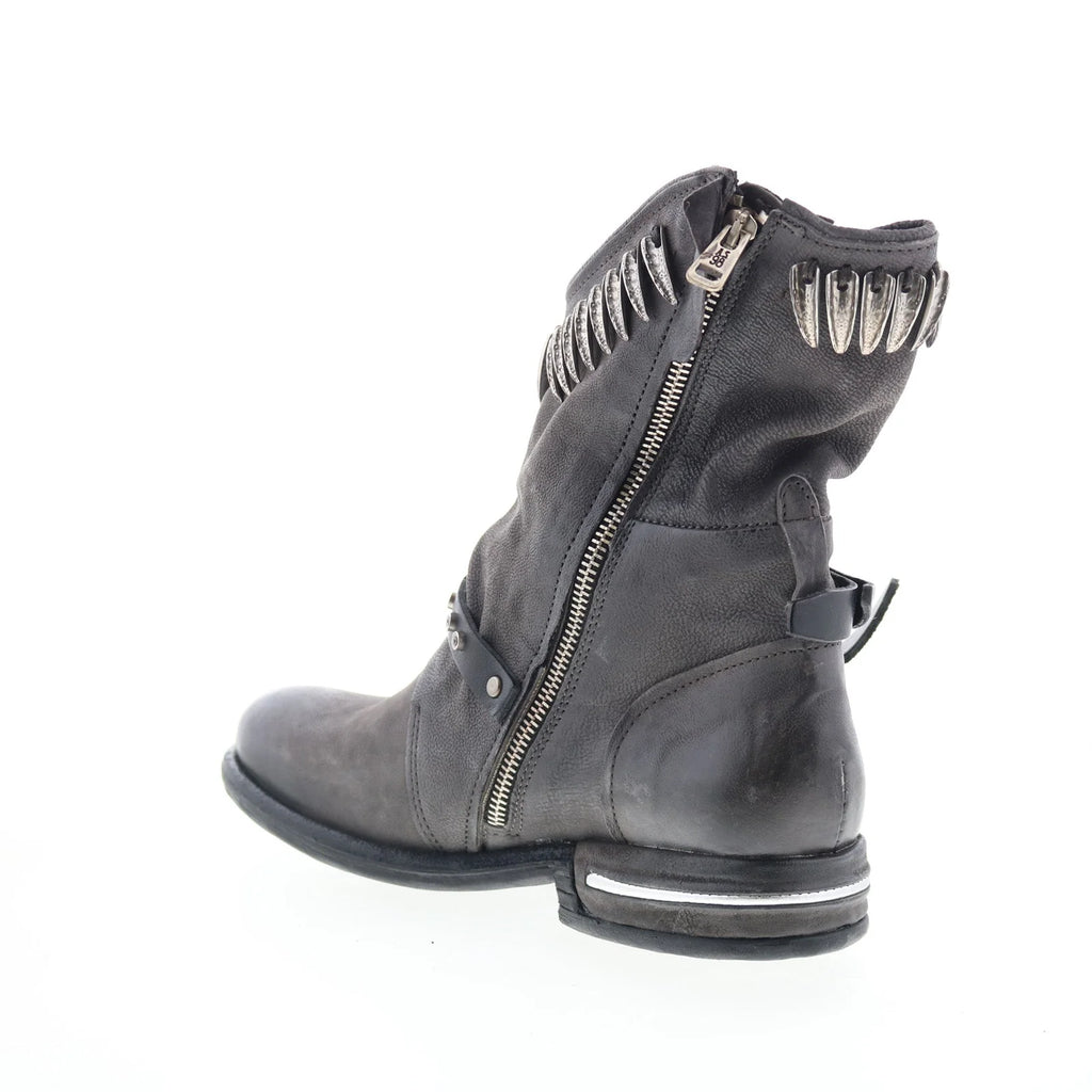 Tosh 516332-101-0001 Womens Gray Leather Zipper Casual Dress Boots