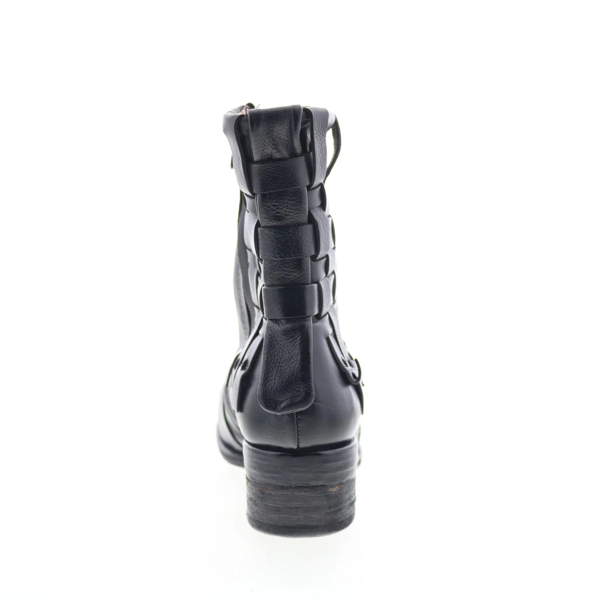 Gerald Womens Black Leather Zipper Ankle & Booties Boots