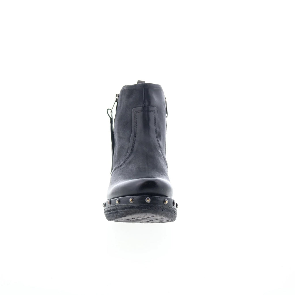 Peers Womens Black Leather Zipper Casual Dress Boots