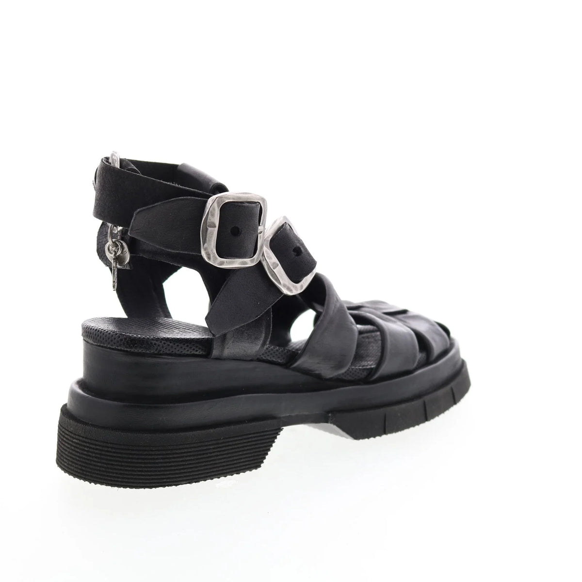 Colter A68002-101 Womens Black Leather Gladiator Sandals Shoes