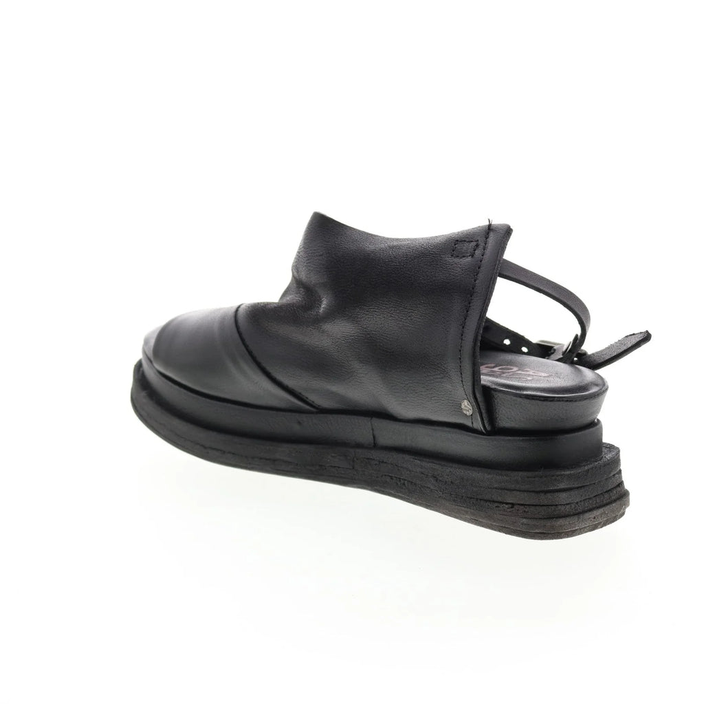 Lira A15027-101 Womens Black Leather Platform Sandals Shoes