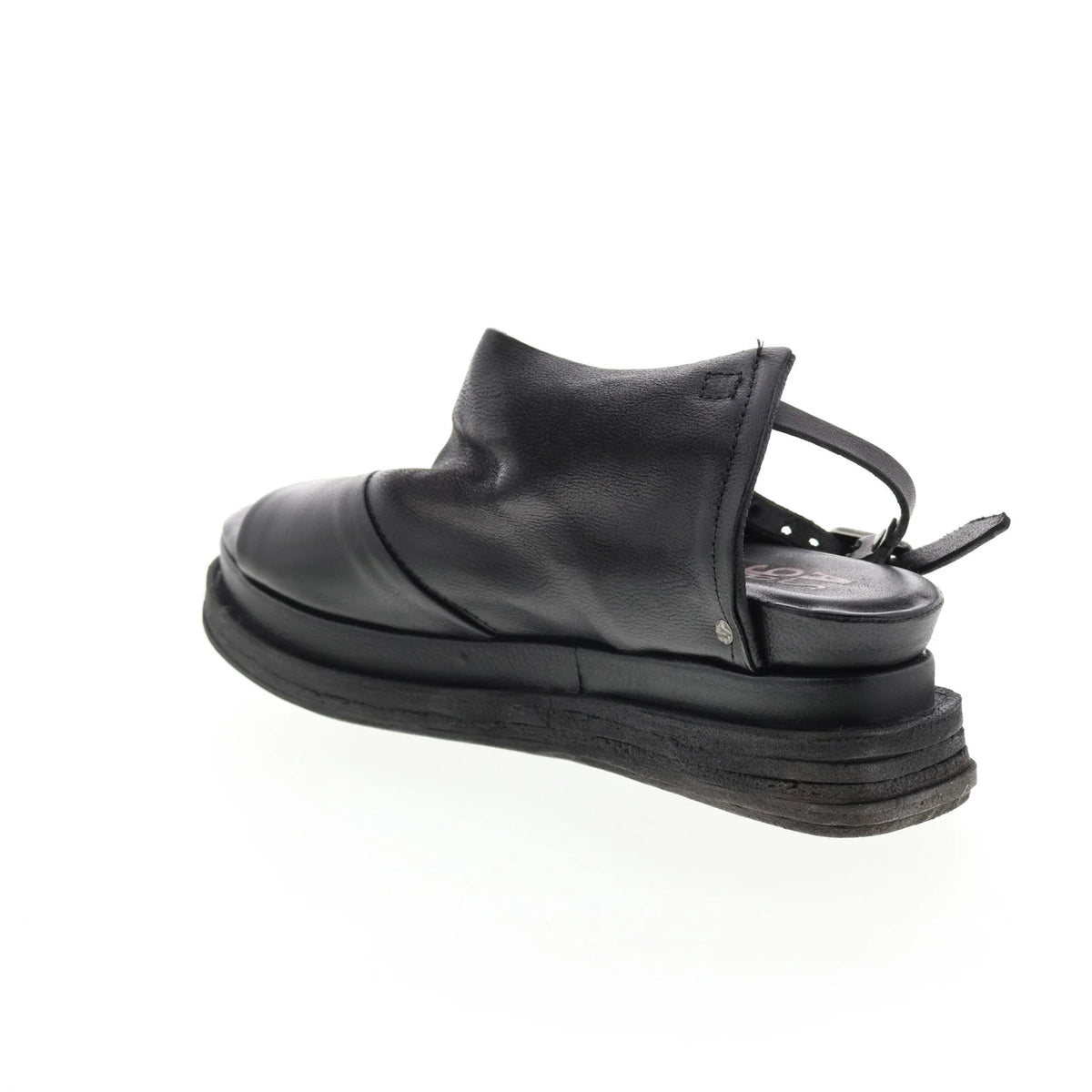 Lira A15027-101 Womens Black Leather Platform Sandals Shoes
