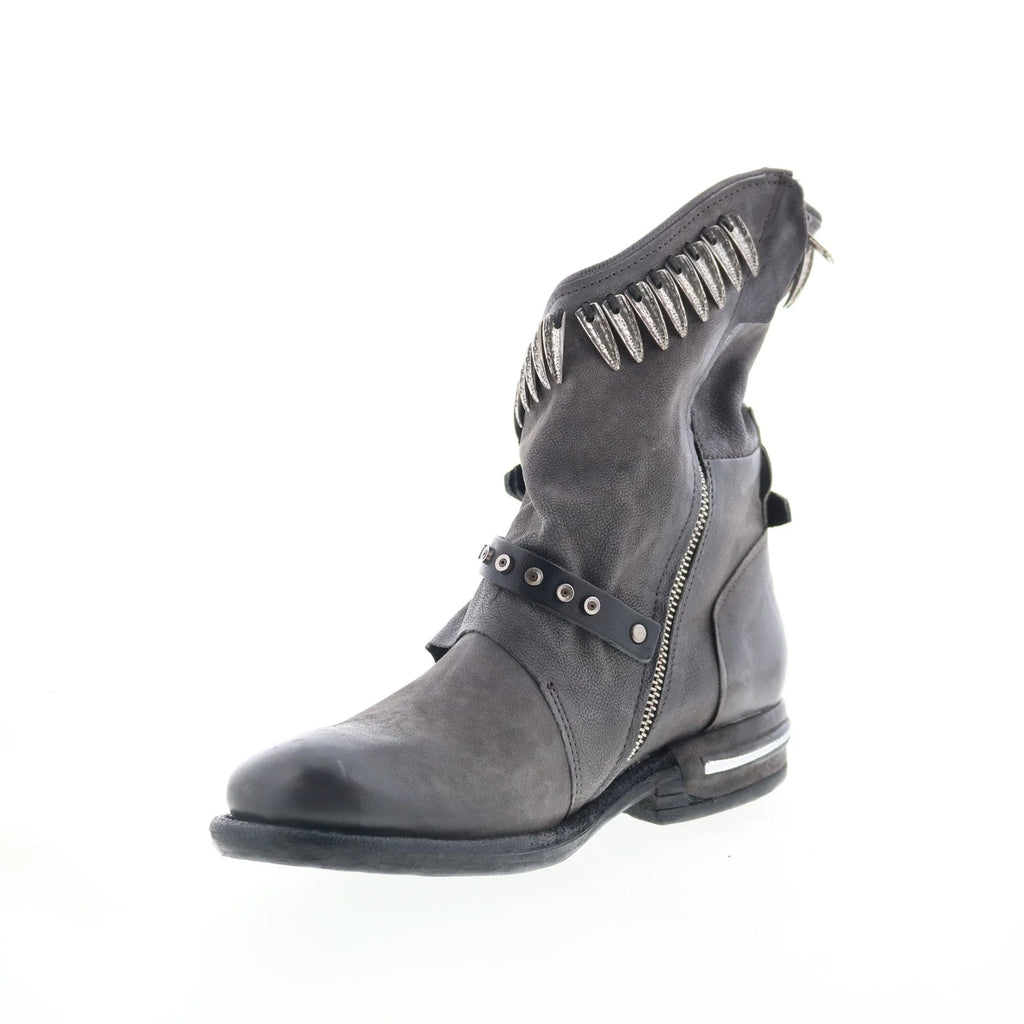 Tosh 516332-101-0001 Womens Gray Leather Zipper Casual Dress Boots