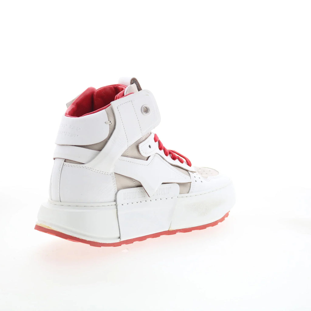 Haldon Womens White Leather Lace Up Lifestyle Sneakers Shoes
