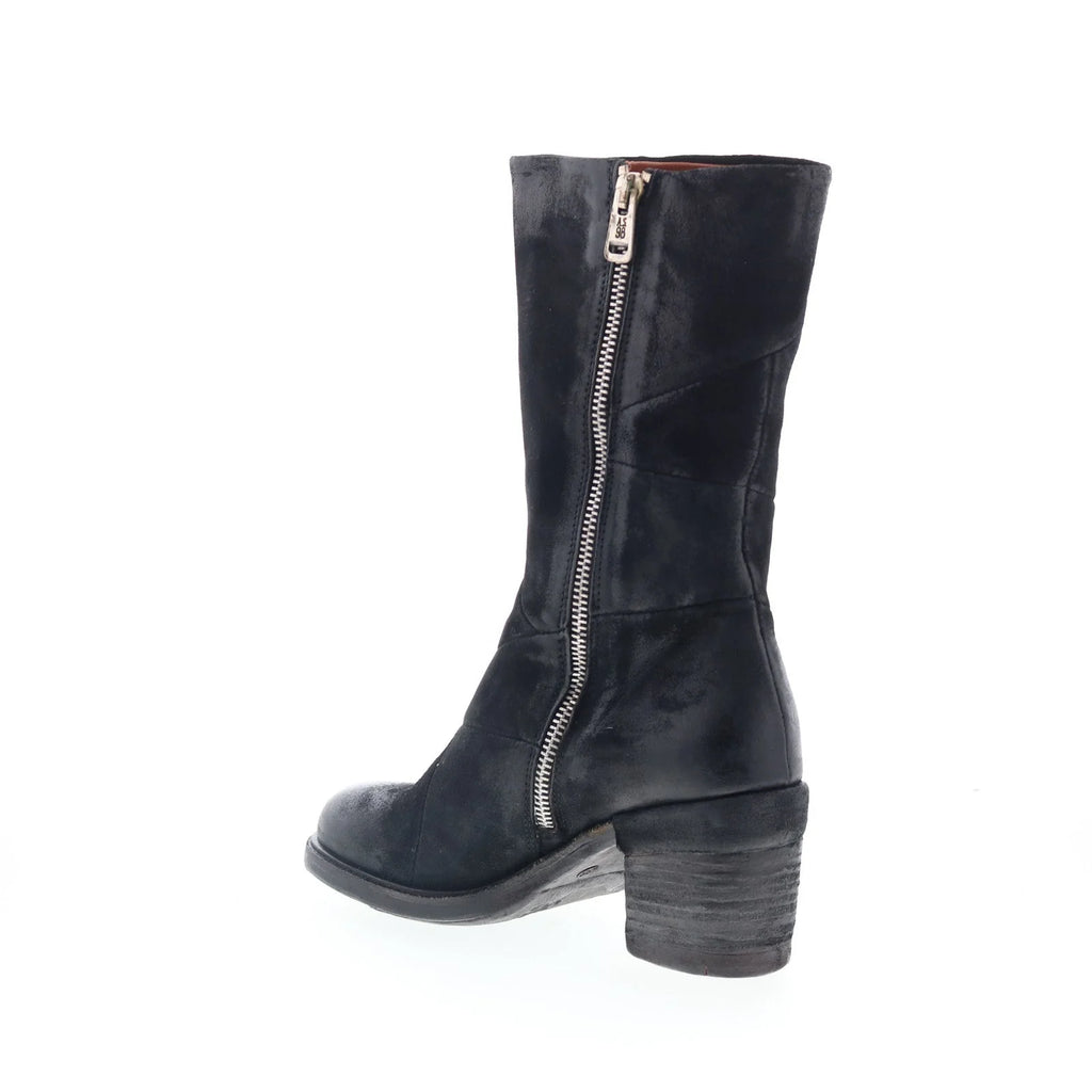 Justin Womens Black Suede Zipper Casual Dress Boots