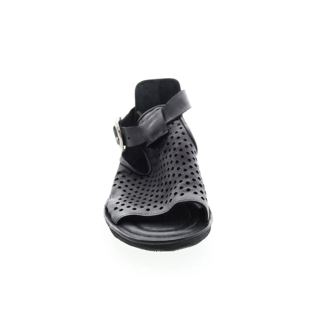 Mason A67005-201 Womens Black Leather Strap Sandals Shoes