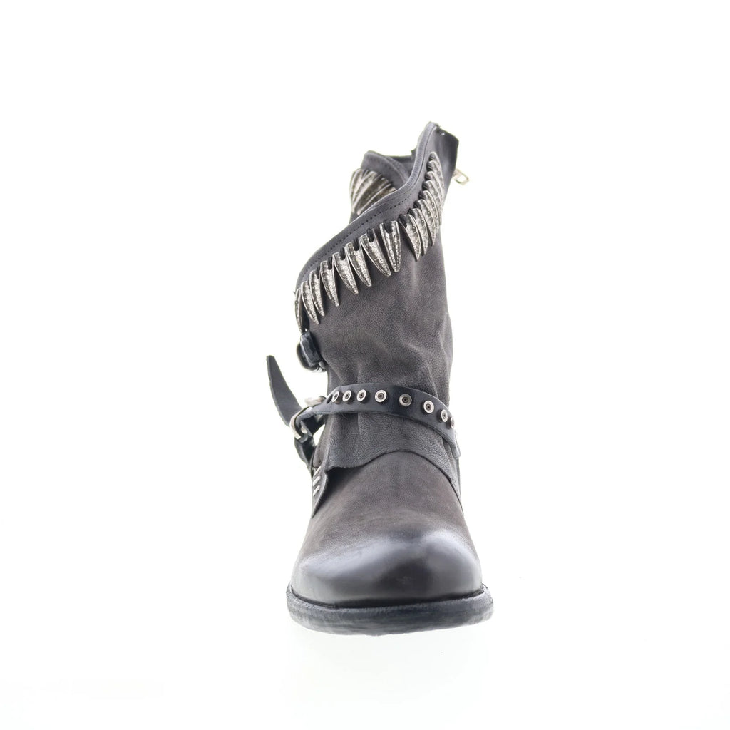 Torey Womens Black Leather Zipper Casual Dress Boots