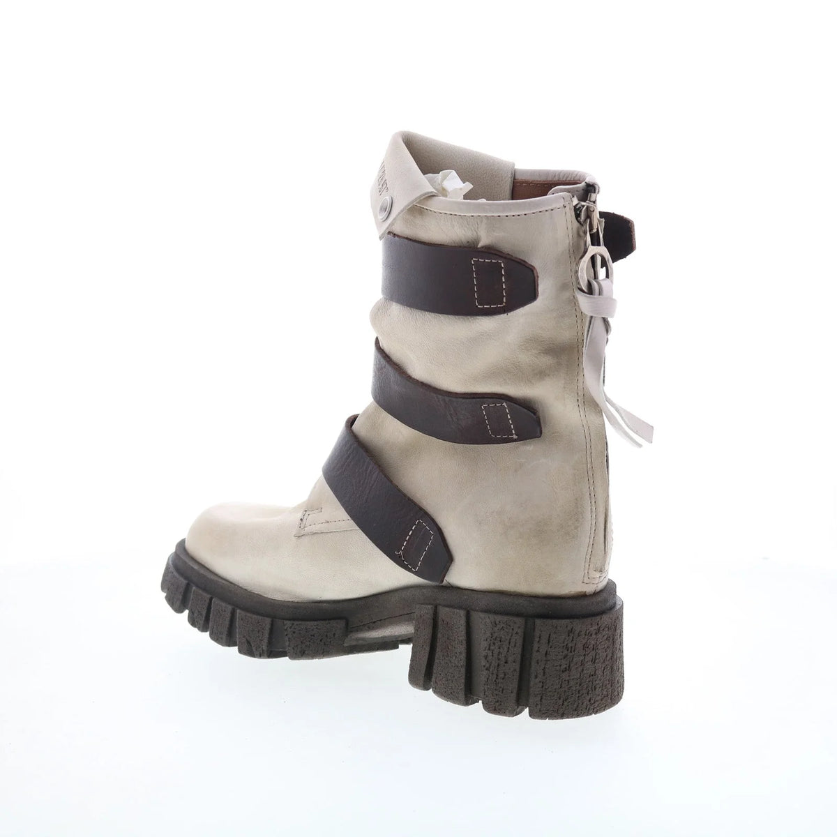 Hamish Womens Gray Leather Zipper Casual Dress Boots