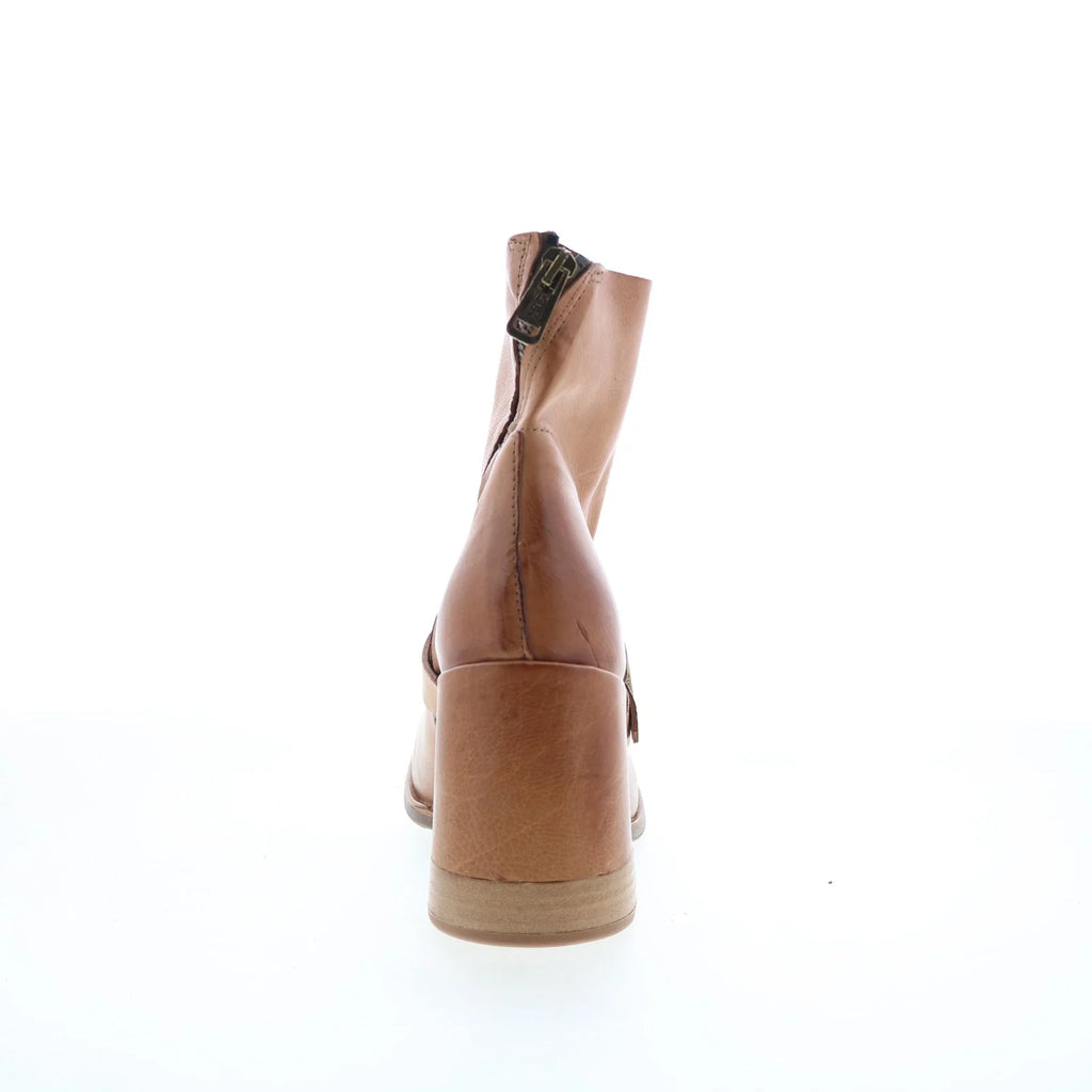 Eddie Womens Brown Leather Zipper Casual Dress Boots