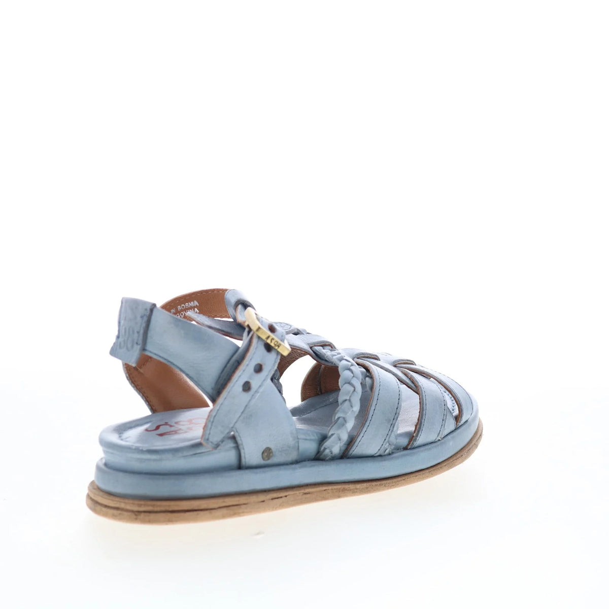 Saul Womens Blue Leather Hook & Loop Strap Sandals Shoes