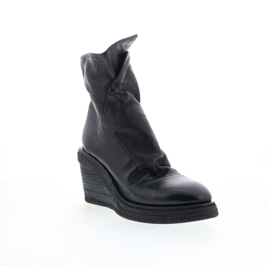 Tremont Womens Black Leather Zipper Casual Dress Boots