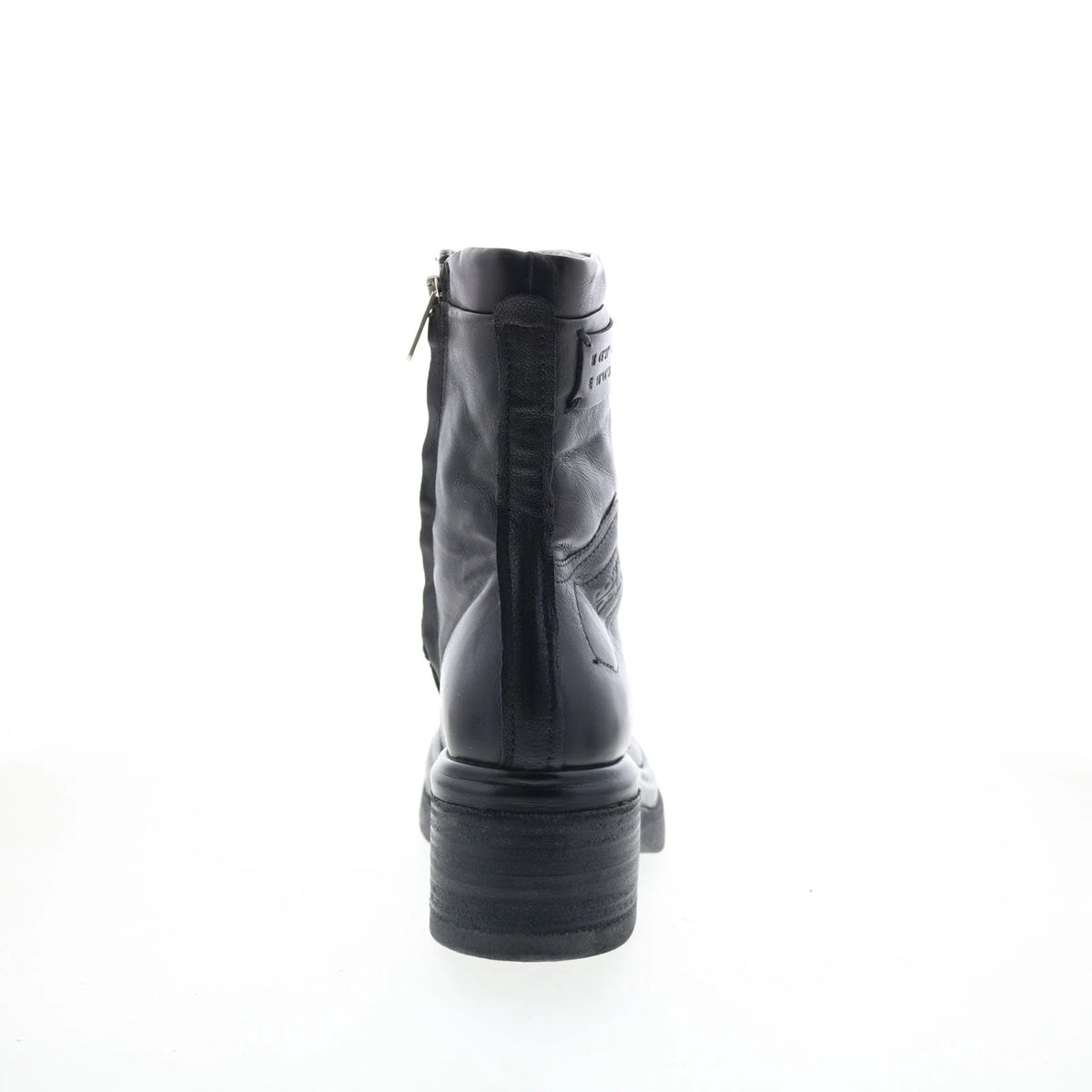 Ethel Womens Black Leather Zipper Casual Dress Boots