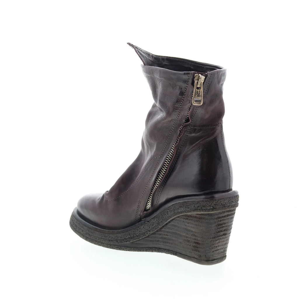 Tremont Womens Brown Leather Zipper Casual Dress Boots