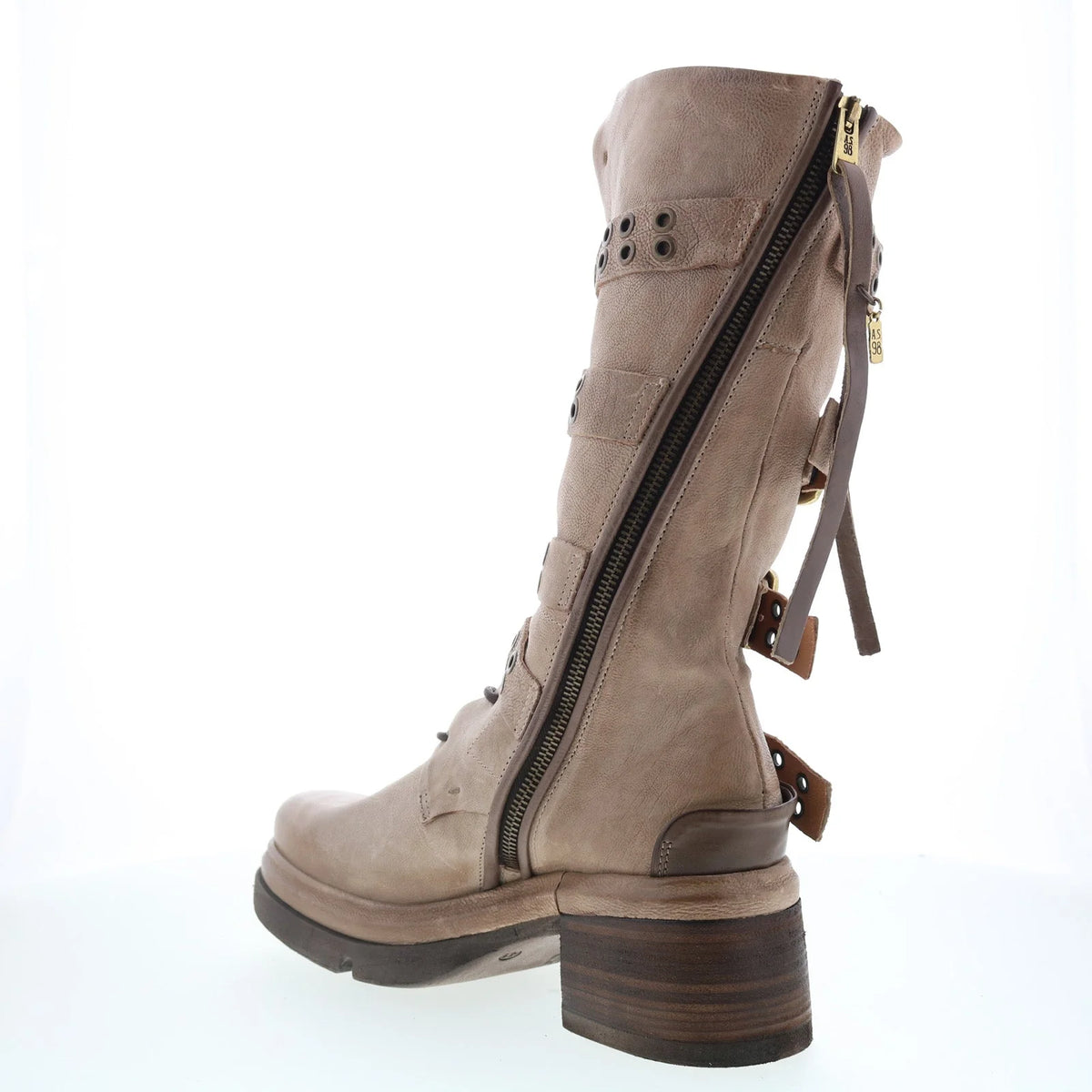 Ellington Womens Brown Leather Zipper Casual Dress Boots