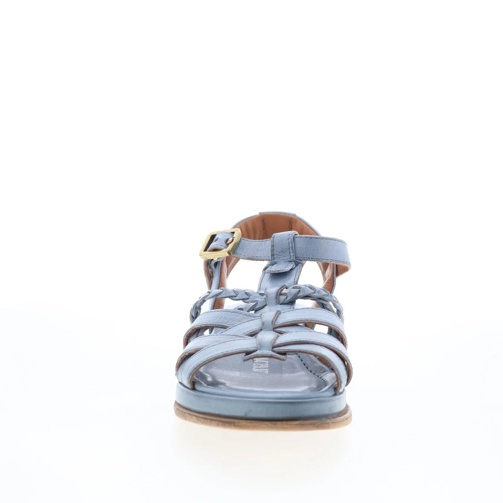 Saul Womens Blue Leather Hook & Loop Strap Sandals Shoes