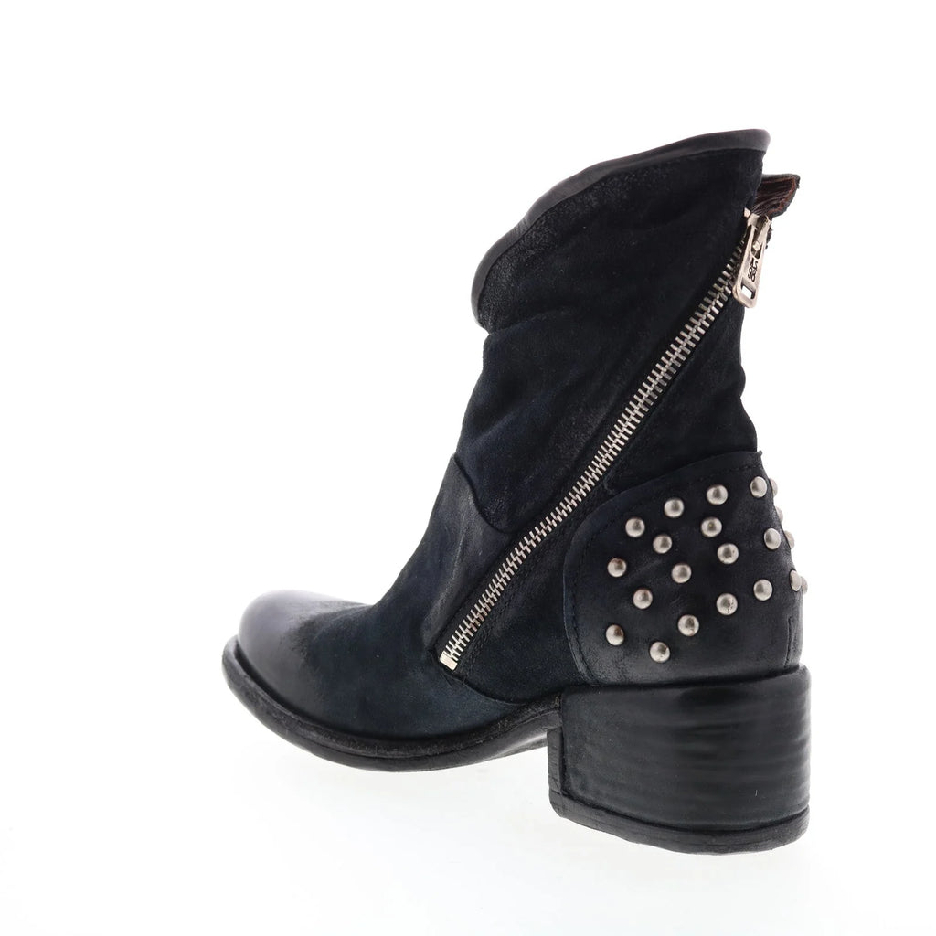 Orrin 548204-301 Womens Black Leather Zipper Casual Dress Boots