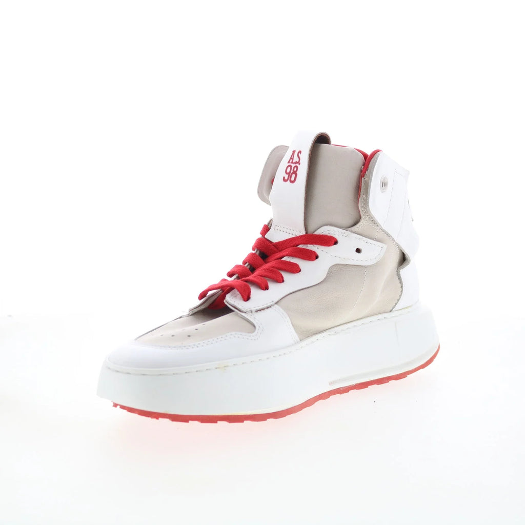 Haldon Womens White Leather Lace Up Lifestyle Sneakers Shoes