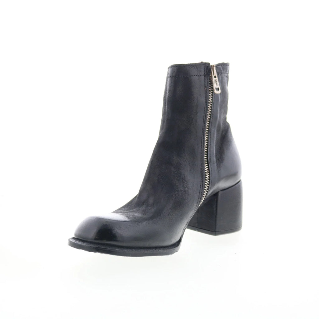 Grove Womens Black Leather Zipper Ankle & Booties Boots
