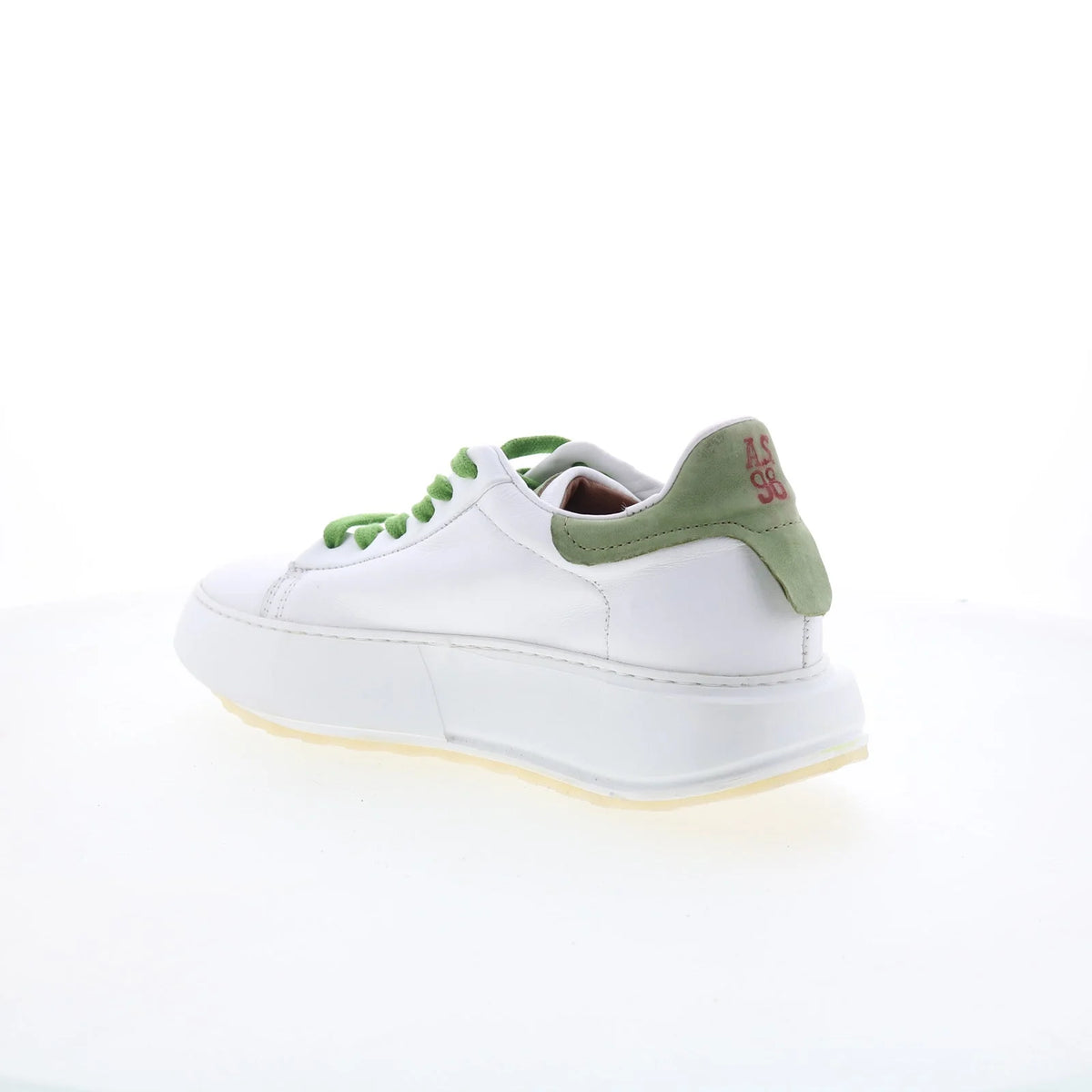 Hannie Womens White Leather Lace Up Lifestyle Sneakers Shoes