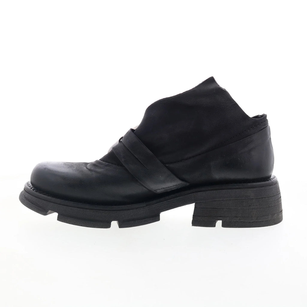 Laken Womens Black Leather Slip On Casual Dress Boots
