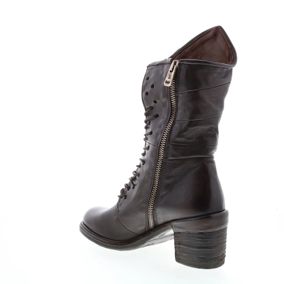 Jasper A24202-101 Womens Brown Leather Lace Up Casual Dress Boots