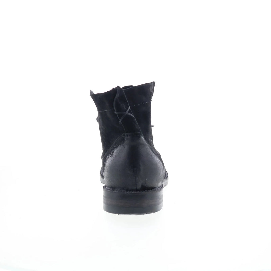 Sye Mens Black Leather Lace Up Casual Dress Boots