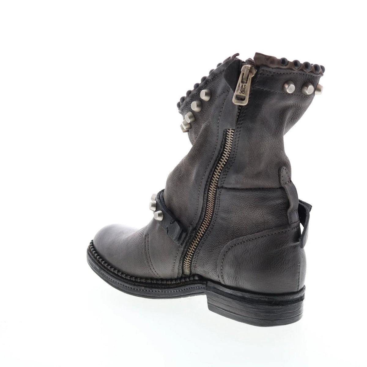 Vianne 250202-102 Womens Gray Leather Hook & Loop Casual Dress Boots
