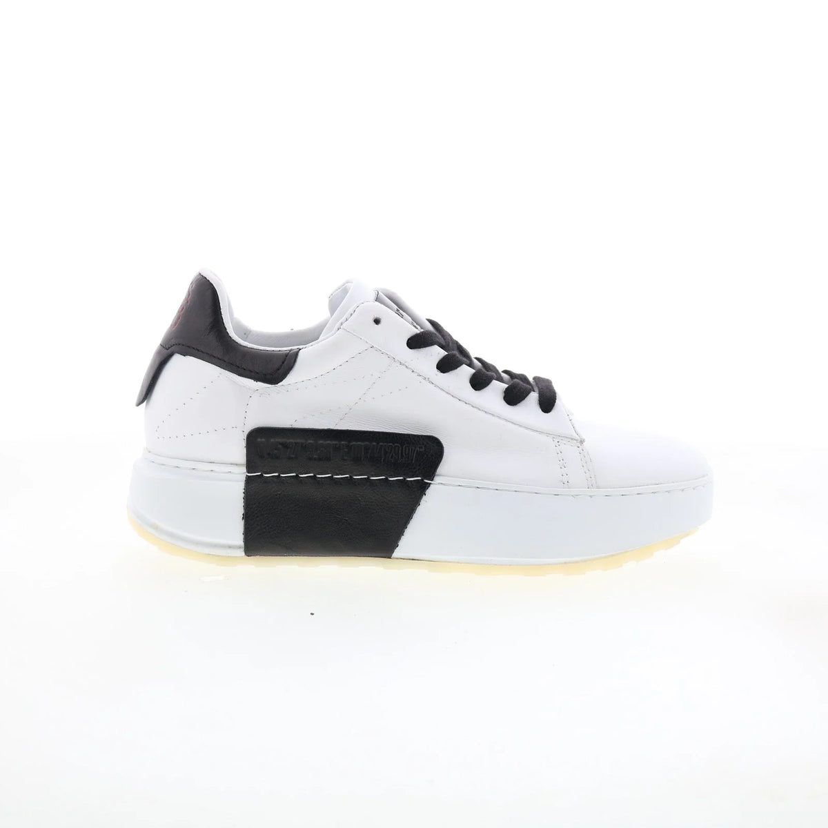 Hannie Womens White Leather Lace Up Lifestyle Sneakers Shoes