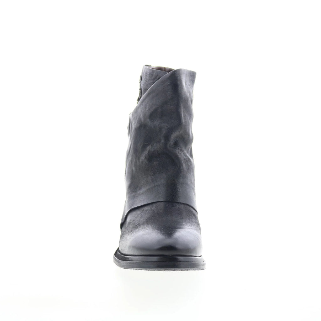 Swanson Womens Black Leather Zipper Ankle & Booties Boots